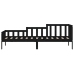 Sofá cama sin colchón madera maciza de pino negro 90x190 cm