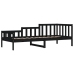 Sofá cama sin colchón madera maciza de pino negro 90x190 cm