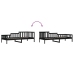 Sofá cama sin colchón madera maciza de pino negro 90x190 cm