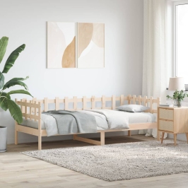 Sofá cama sin colchón madera maciza de pino 80x200 cm