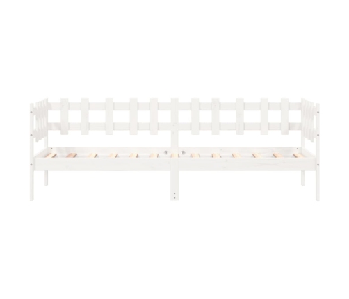 Sofá cama sin colchón madera maciza de pino blanco 80x200 cm