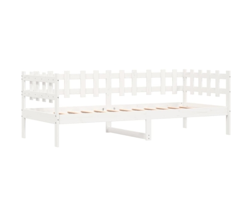 Sofá cama sin colchón madera maciza de pino blanco 80x200 cm