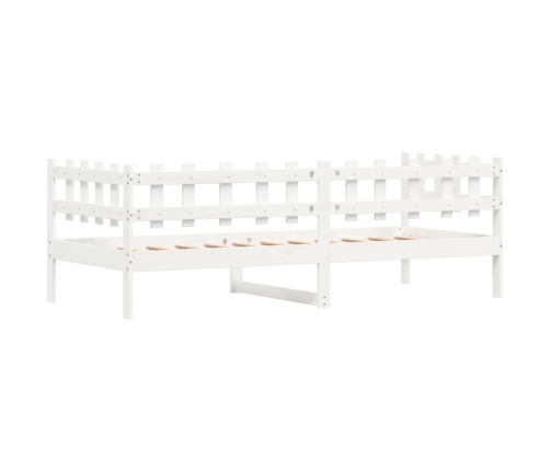 Sofá cama sin colchón madera maciza de pino blanco 80x200 cm