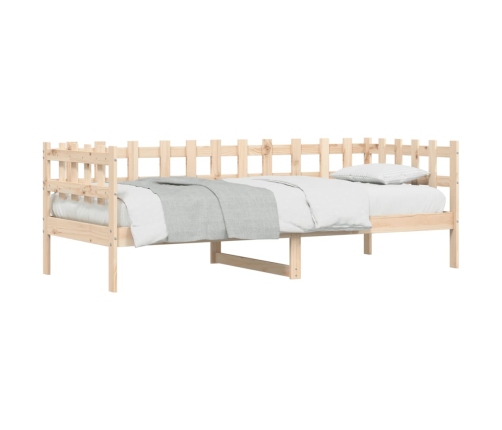 Sofá cama sin colchón madera maciza de pino 90x200 cm