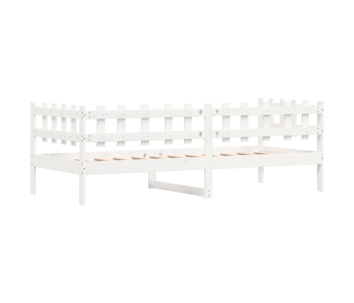 Sofá cama sin colchón madera maciza de pino blanco 90x200 cm