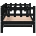 Sofá cama madera maciza de pino negro 90x200 cm