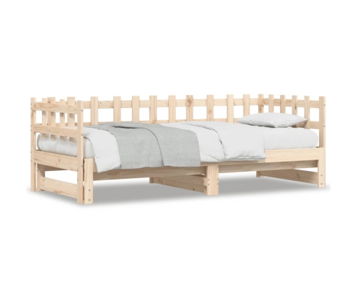 Sofá cama extraíble madera maciza de pino 2x(80x200) cm