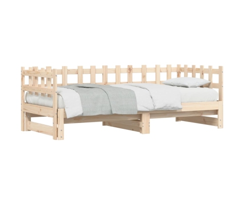 Sofá cama extraíble madera maciza de pino 2x(80x200) cm