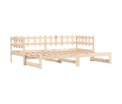 Sofá cama extraíble madera maciza de pino 2x(80x200) cm