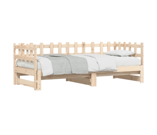 Sofá cama extraíble madera maciza de pino 2x(90x200) cm