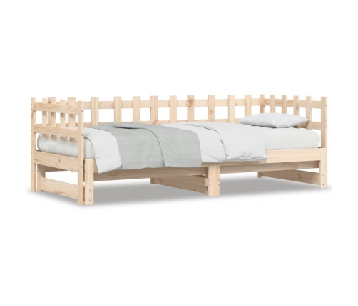 Sofá cama extraíble madera maciza de pino 2x(90x200) cm