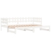 Sofá cama extraíble madera maciza de pino blanco 2x(90x200) cm