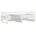 Sofá cama extraíble madera maciza de pino blanco 2x(90x200) cm