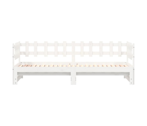 Sofá cama extraíble madera maciza de pino blanco 2x(90x200) cm