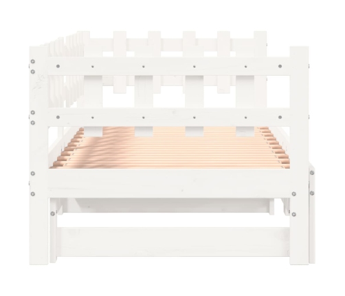 Sofá cama extraíble madera maciza de pino blanco 2x(90x200) cm