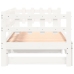 Sofá cama extraíble madera maciza de pino blanco 2x(90x200) cm