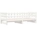 Sofá cama extraíble madera maciza de pino blanco 2x(90x200) cm