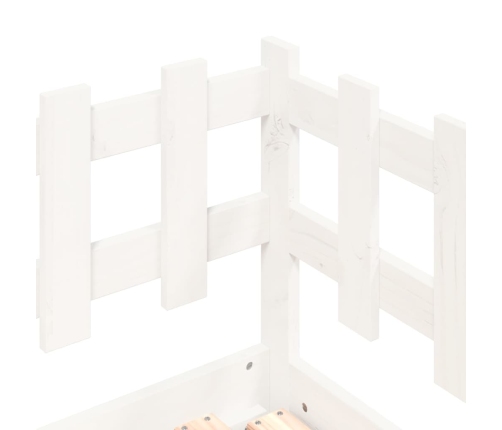 Sofá cama extraíble madera maciza de pino blanco 2x(90x200) cm