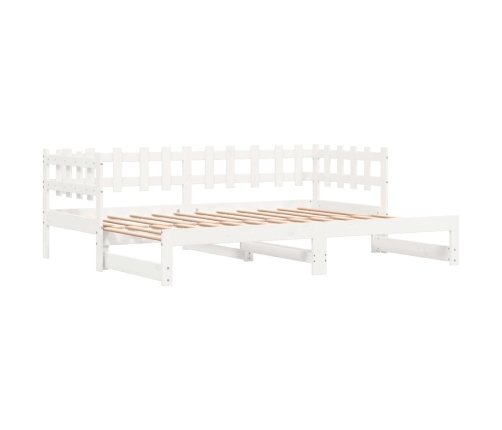 Sofá cama extraíble madera maciza de pino blanco 2x(90x190) cm