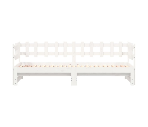 Sofá cama extraíble madera maciza de pino blanco 2x(90x190) cm