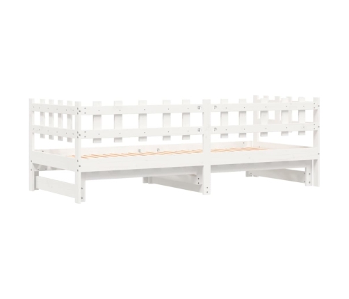 Sofá cama extraíble madera maciza de pino blanco 2x(90x190) cm