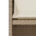 Sillas y mesita de jardín 3 piezas ratán sintético cojín beige