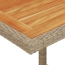 Sillas y mesita de jardín 3 piezas ratán sintético cojín beige