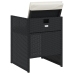 Set de muebles jardín 5 pzas con cojines ratán sintético negro