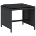 Set de muebles jardín 5 pzas con cojines ratán sintético negro