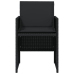 Set de muebles jardín 5 pzas con cojines ratán sintético negro