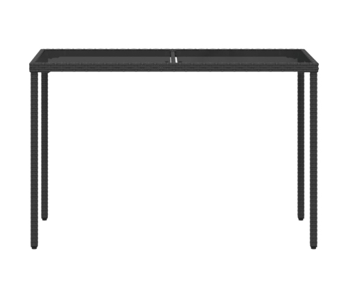 Set de muebles jardín 5 pzas con cojines ratán sintético negro