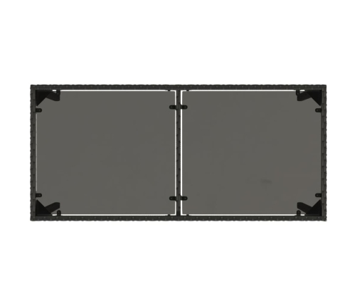 Set de muebles jardín 5 pzas con cojines ratán sintético negro