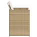 Set comedor de jardín 5 pzas con cojines ratán sintético beige