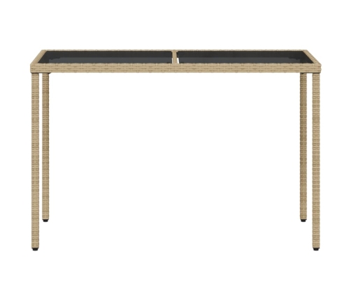 Set comedor de jardín 5 pzas con cojines ratán sintético beige