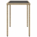 Set comedor de jardín 5 pzas con cojines ratán sintético beige
