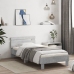 Cama con cabecero madera de ingeniería gris hormigón 75x190 cm