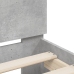 Cama con cabecero madera de ingeniería gris hormigón 75x190 cm