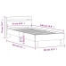 Cama con cabecero madera de ingeniería gris hormigón 75x190 cm