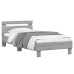 Cama con cabecero madera de ingeniería gris Sonoma 75x190 cm