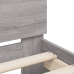 Cama con cabecero madera de ingeniería gris Sonoma 75x190 cm