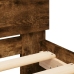 Cama con cabecero madera de ingeniería roble ahumado 100x200 cm