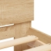 Estructura cama con cabecero sin colchón roble Sonoma 90x200 cm