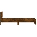 Cama con cabecero madera de ingeniería roble ahumado 90x200 cm