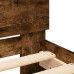 Cama con cabecero madera de ingeniería roble ahumado 90x200 cm