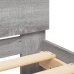 Cama con cabecero madera de ingeniería gris Sonoma 90x200 cm