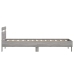 Estructura de cama cabecero luces LED gris Sonoma 75x190 cm