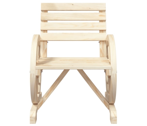 Silla de jardín de madera maciza de abeto 58x58x78,5 cm