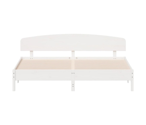 Estructura de cama sin colchón madera maciza blanca 200x200 cm