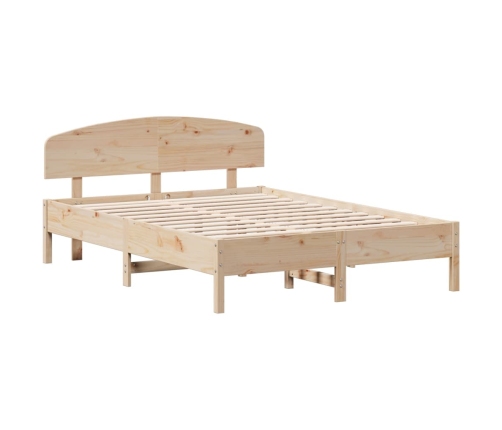 Estructura de cama sin colchón madera maciza de pino 160x200 cm