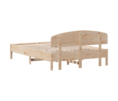 Estructura de cama sin colchón madera maciza de pino 160x200 cm